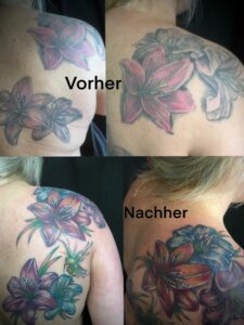 QueegQueg Tattoo Cover up Lilies
