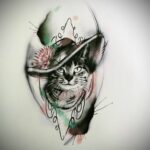 QueegQueg Tattoo Sketch Cat With Hat